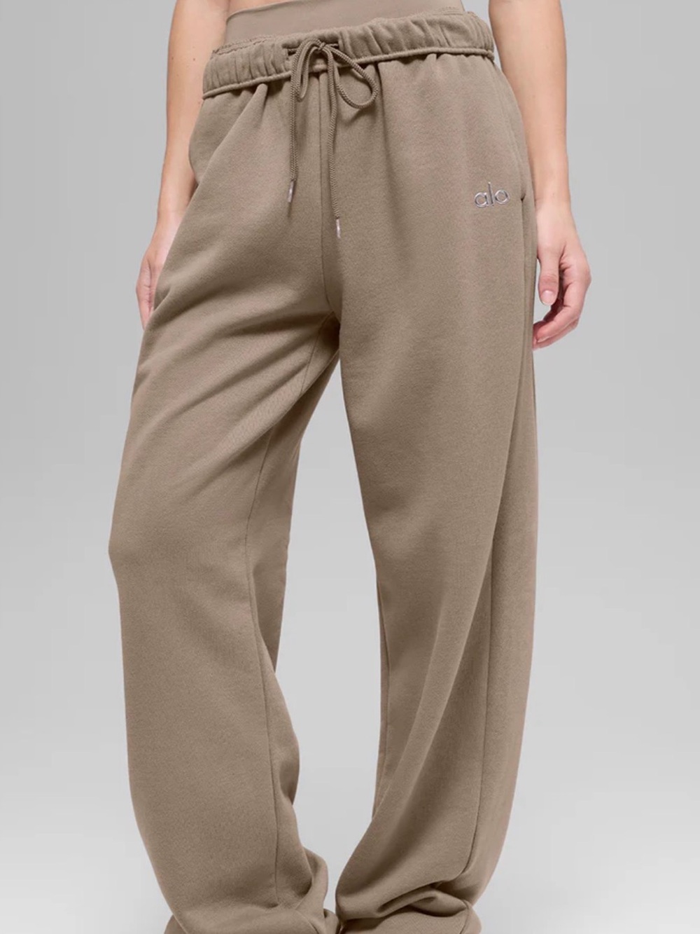 ALO Yoga Taupe Drawstring Sweatpants